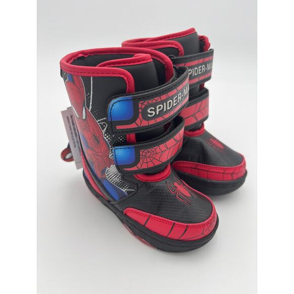 Spiderman Snow boots Toddler Size 7 Light Up Footwear NEW - Picture 1 of 9
